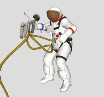 宇航员工作者SU模型下载_sketchup草图大师SKP模型