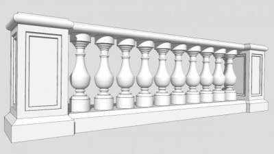 葫芦护栏su模型下载_sketchup草图大师SKP模型