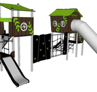 圆管滑梯su模型下载_sketchup草图大师SKP模型