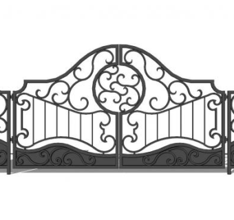 小区铁门su模型下载_sketchup草图大师SKP模型