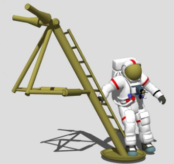 现代宇航员太空人SU模型下载_sketchup草图大师SKP模型