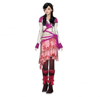 仙剑雪见人物SU模型下载_sketchup草图大师SKP模型