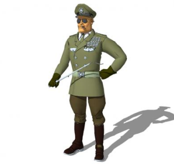 现代警长人物SU模型下载_sketchup草图大师SKP模型