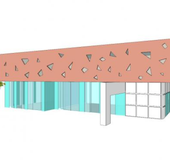 简易售楼处SU模型下载_sketchup草图大师SKP模型