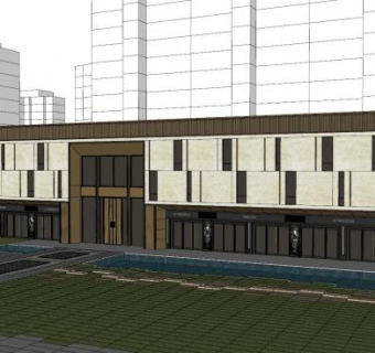 世茂金洲府售楼处SU模型下载_sketchup草图大师SKP模型