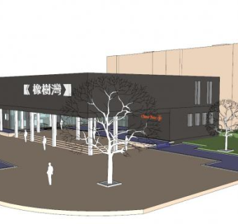 橡树湾售楼处SU模型下载_sketchup草图大师SKP模型
