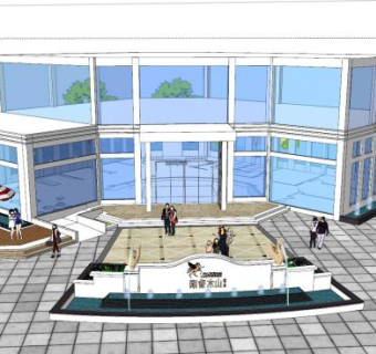 山水香颐售楼处SU模型下载_sketchup草图大师SKP模型