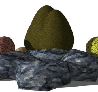 礁石su模型下载_sketchup草图大师SKP模型