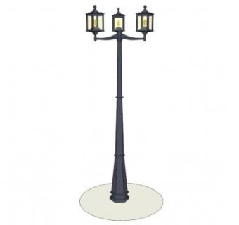 民国风路灯su模型下载_sketchup草图大师SKP模型