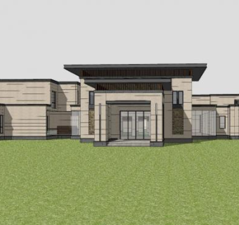 现代会所售楼处SU模型下载_sketchup草图大师SKP模型