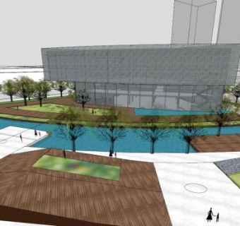 现代风格销售中心SU模型下载_sketchup草图大师SKP模型