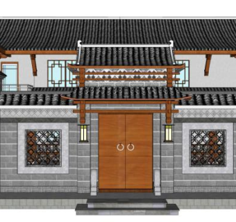 户外门su模型下载_sketchup草图大师SKP模型