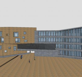 现代会所售楼处外观SU模型下载_sketchup草图大师SKP模型