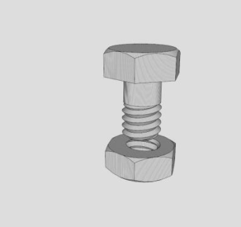 螺丝钉螺母的机械SKP模型_su模型下载 草图大师模型_SKP模型
