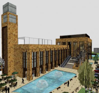 现代新古典售楼处SU模型下载_sketchup草图大师SKP模型