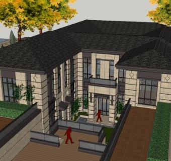 法式会所SU模型下载_sketchup草图大师SKP模型