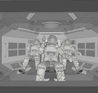 舱内宇航员SU模型下载_sketchup草图大师SKP模型