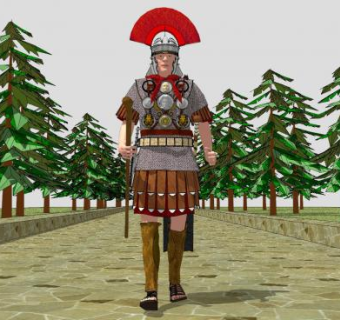 欧式罗马战士SU模型下载_sketchup草图大师SKP模型