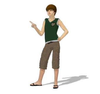 现代小男孩SU模型下载_sketchup草图大师SKP模型