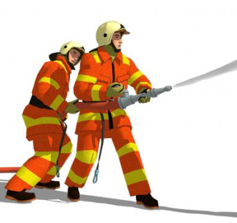 现代消防员SU模型下载_sketchup草图大师SKP模型