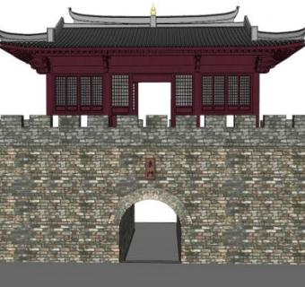 小城楼su模型下载_sketchup草图大师SKP模型