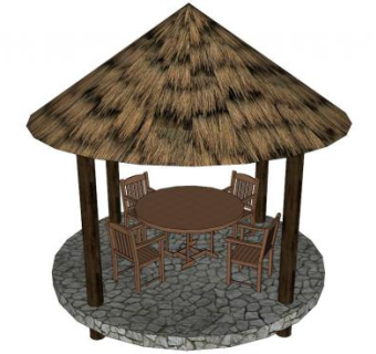 茅草瓦su模型下载_sketchup草图大师SKP模型