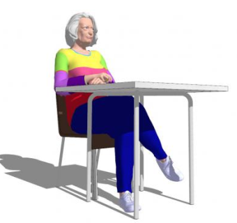 现代老奶奶坐姿SU模型下载_sketchup草图大师SKP模型