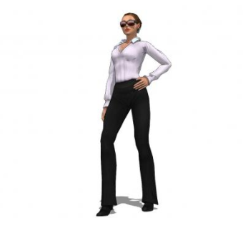 现代职场女性SU模型下载_sketchup草图大师SKP模型