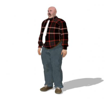 现代大叔人物SU模型下载_sketchup草图大师SKP模型