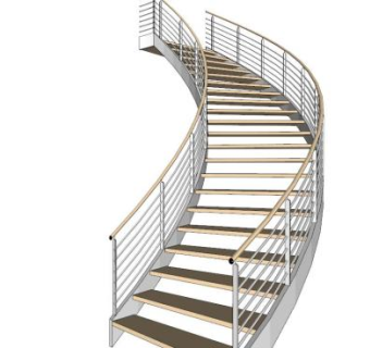 普通楼梯su模型下载_sketchup草图大师SKP模型