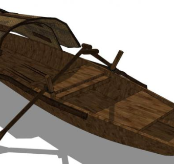 古代小船su模型下载_sketchup草图大师SKP模型