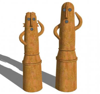 泥雕塑su模型下载_sketchup草图大师SKP模型