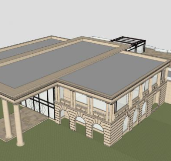 新古典会所SU模型下载_sketchup草图大师SKP模型