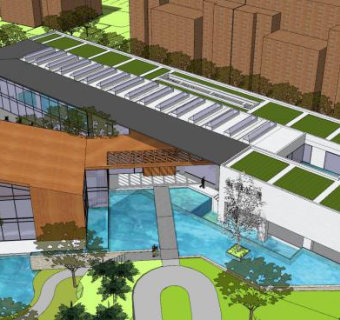 现代住宅会所售楼处SU模型下载_sketchup草图大师SKP模型