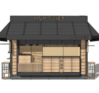 章鱼烧售卖亭SU模型下载_sketchup草图大师SKP模型