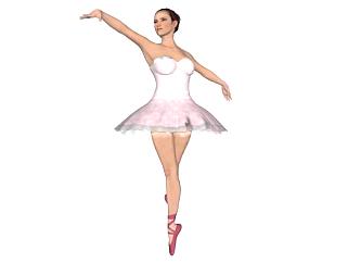 芭蕾舞服装su模型下载_sketchup草图大师SKP模型