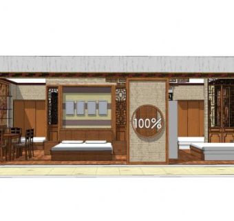 中式家具店SU模型下载_sketchup草图大师SKP模型