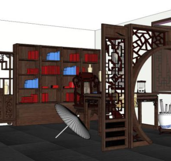 古代陈设su模型下载_sketchup草图大师SKP模型