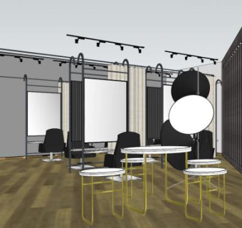 现代理发店室内装修SU模型下载_sketchup草图大师SKP模型