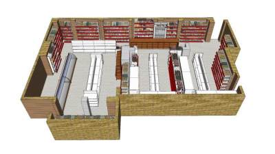 现代零售商店超市SU模型下载_sketchup草图大师SKP模型