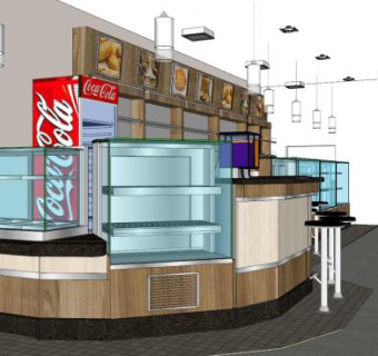 现代面包店SU模型下载_sketchup草图大师SKP模型