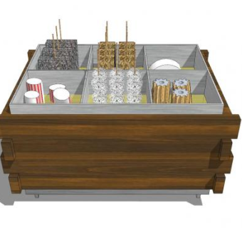 日式关东煮料理SU模型下载_sketchup草图大师SKP模型