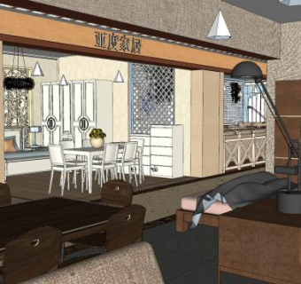 现代家具店整体SU模型下载_sketchup草图大师SKP模型