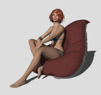 现代比基尼美女SU模型下载_sketchup草图大师SKP模型