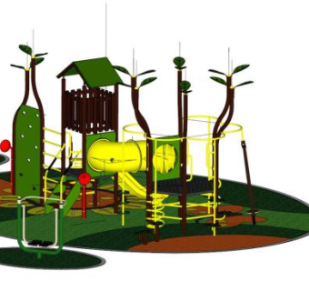 儿童器材su模型下载_sketchup草图大师SKP模型