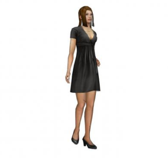 叉腰女士站姿SU模型下载_sketchup草图大师SKP模型