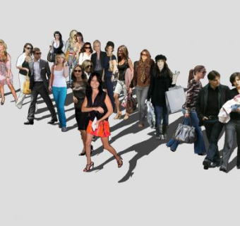 现代欧美人物组合SU模型下载_sketchup草图大师SKP模型