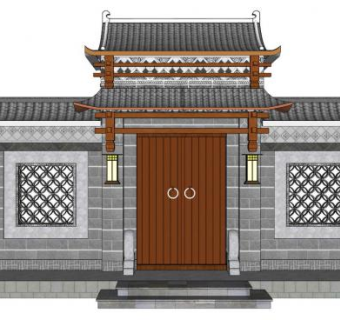 传统门窗su模型下载_sketchup草图大师SKP模型