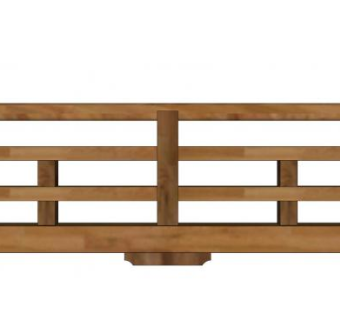 木桩栏杆su模型下载_sketchup草图大师SKP模型