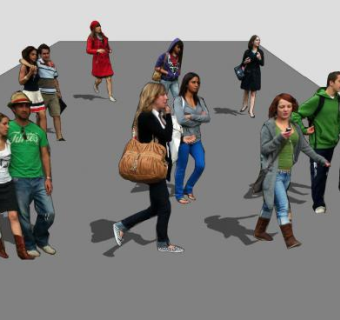 2D欧美人物SU模型下载_sketchup草图大师SKP模型